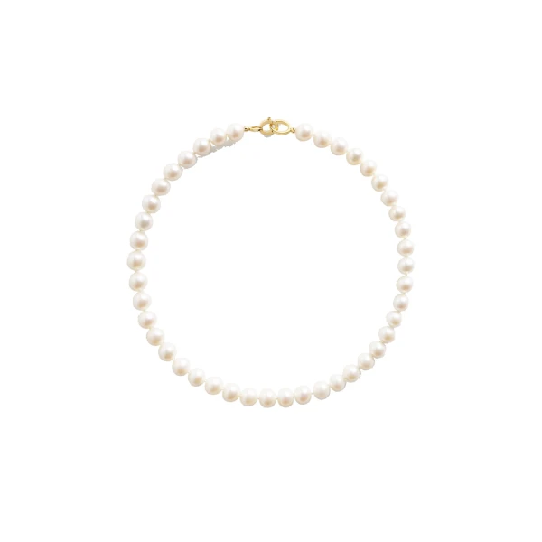Infinity pearl choker in White