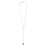 Toteme Jade drop necklace in Dark green / Gold