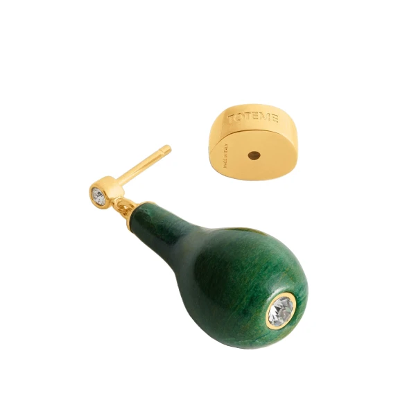 Jade drops in Dark green / Gold - Image 5