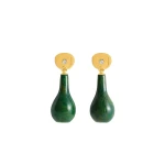 Toteme Jade drops in Dark green / Gold