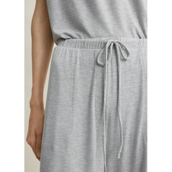Toteme Jersey drawstring trousers in Pale grey mélange, view 5