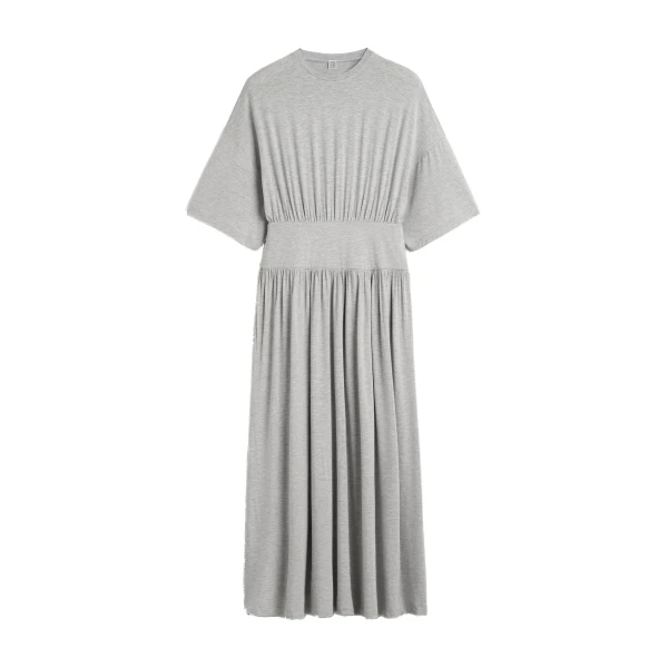 Jersey tee dress in Pale grey mélange