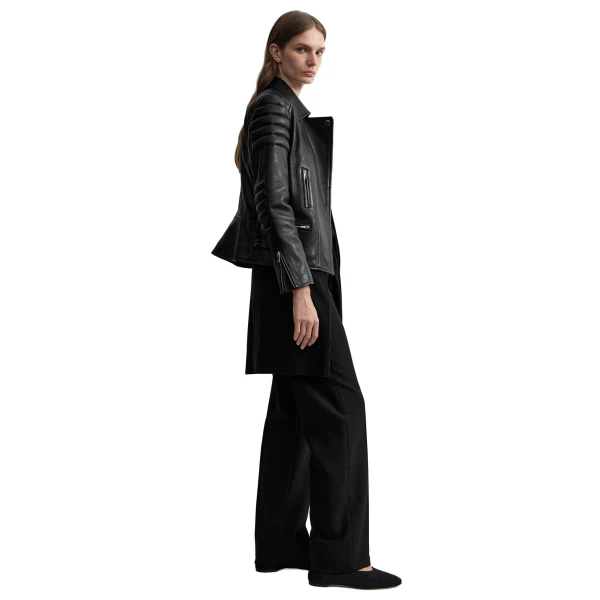 Toteme Leather biker in Black, view 3
