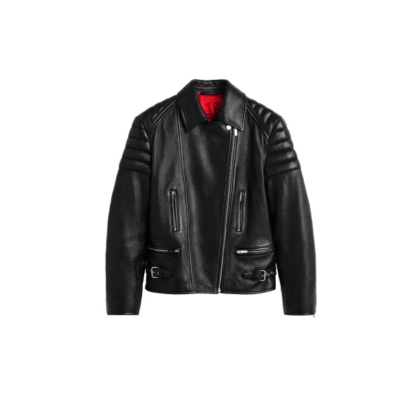 Toteme Leather biker in Black