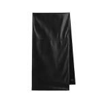 Toteme Leather cashmere scarf in Black