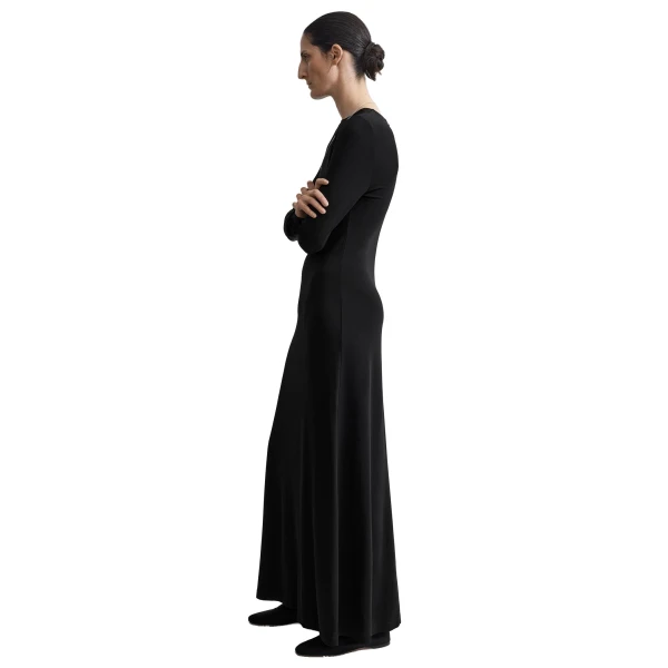 Toteme Long-sleeve everyday dress in Black, view 3