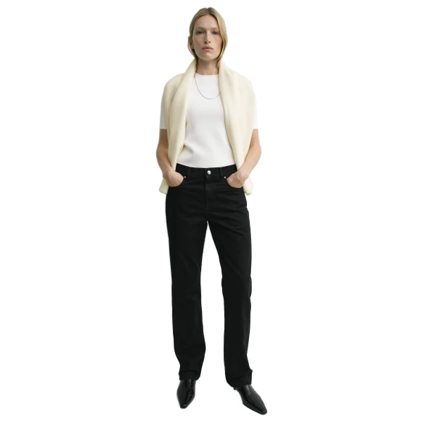 Toteme Low straight denim in Black, view 2