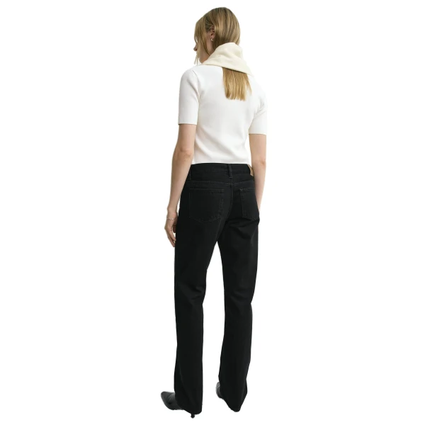 Toteme Low straight denim in Black, view 4