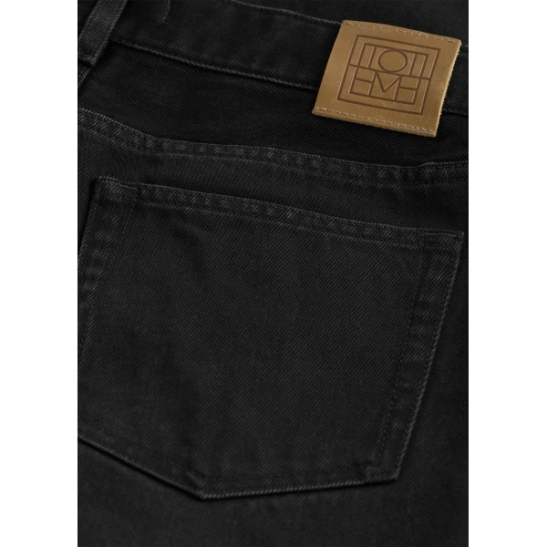 Toteme Low straight denim in Black, view 6