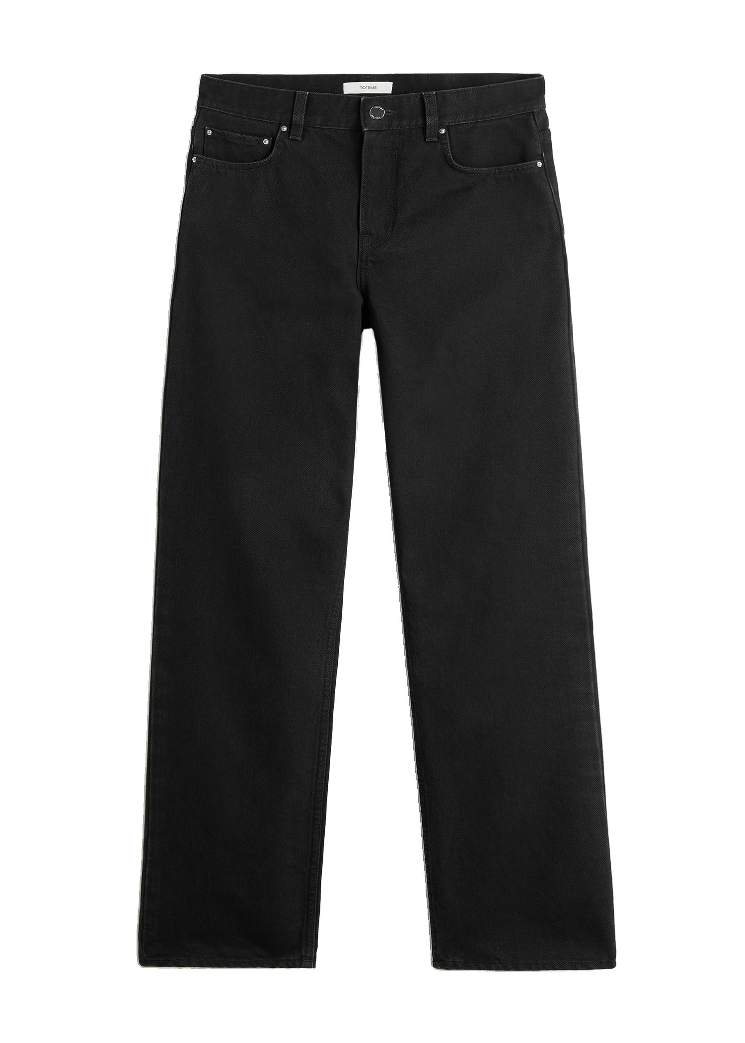 Toteme-Low-straight-denim-in-Black-white Toteme Low straight denim in Black