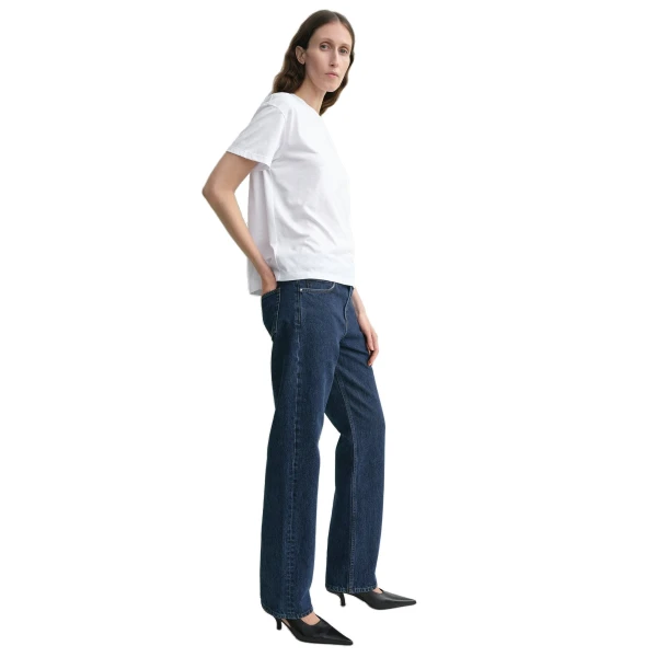 Toteme Low straight denim in Indigo, view 3