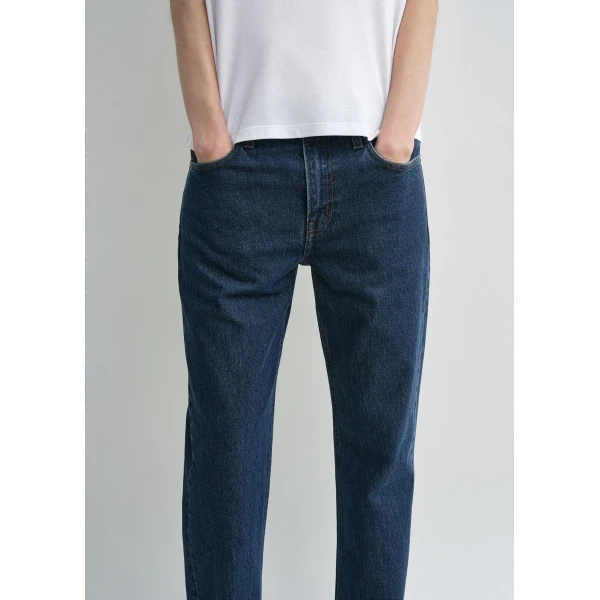 Toteme Low straight denim in Indigo, view 5