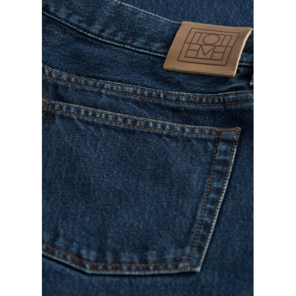 Toteme Low straight denim in Indigo, view 6