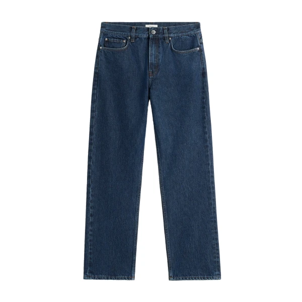 Low straight denim in Indigo