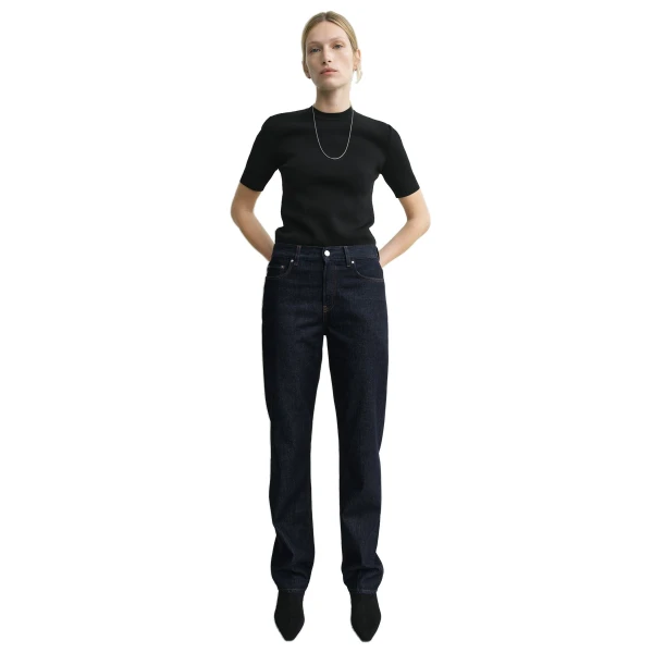Toteme Low straight denim in Rinsed blue, view 2