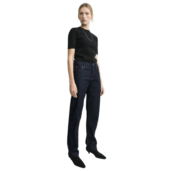 Toteme Low straight denim in Rinsed blue, view 3