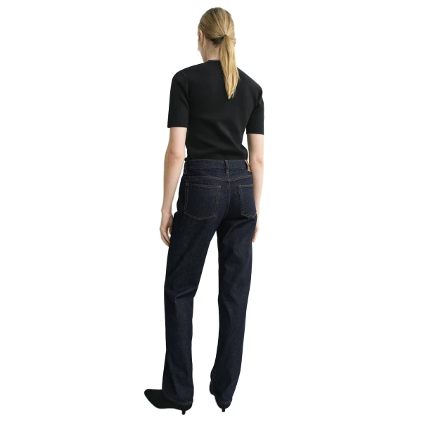 Toteme Low straight denim in Rinsed blue, view 4