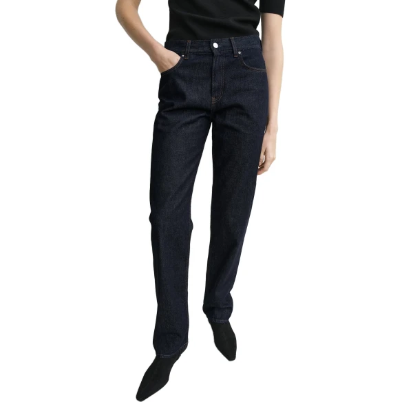 Toteme Low straight denim in Rinsed blue, view 5