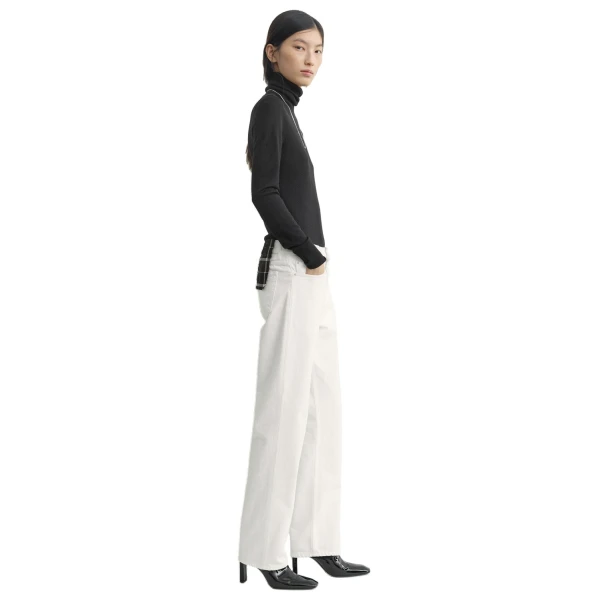 Toteme Low straight denim in White, view 3
