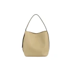 Toteme Medium belted grained-leather tote in Cashew