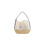 Toteme Medium belted paper raffia tote in Ecru / Vanilla