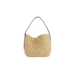 Toteme Medium belted paper raffia tote in Natural