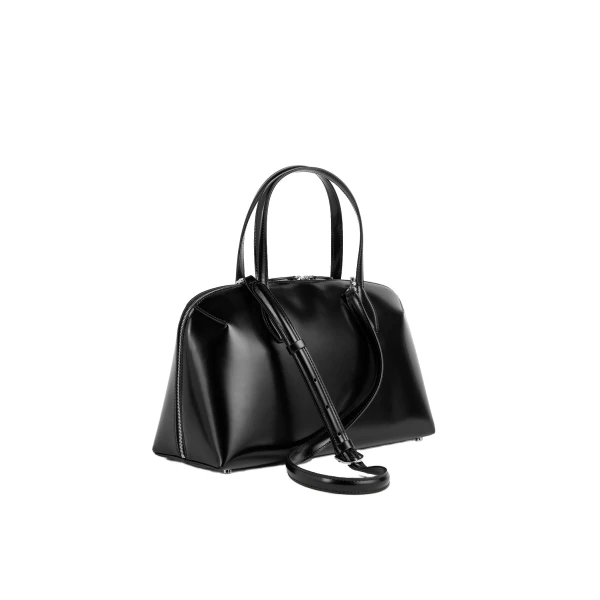 Medium box-leather day tote in Black - Image 4