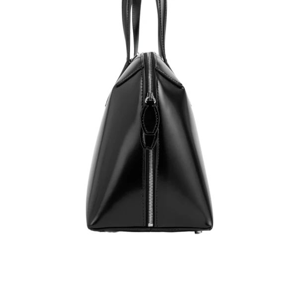 Medium box-leather day tote in Black - Image 6