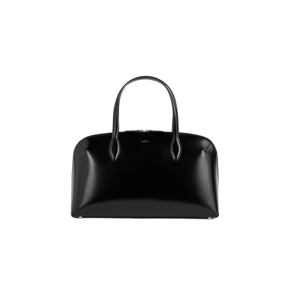 Toteme Medium box-leather day tote in Black