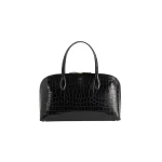 Toteme Medium croco-embossed day tote in Black
