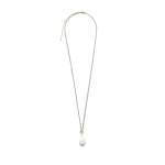 Toteme Medium crystal drop necklace in White / Gold / Silver