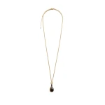 Toteme Medium tiger's eye drop necklace in Honey / Gold