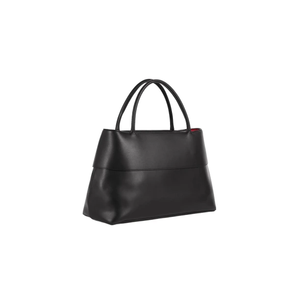 Mercer leather tote in Black / Red - Image 5