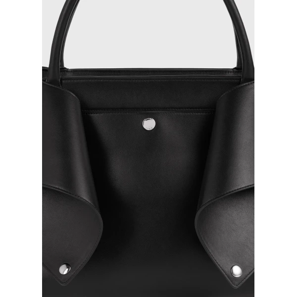 Mercer leather tote in Black / Red - Image 6