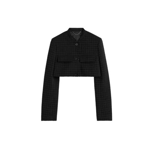 Toteme Micro blazer in Black / Black