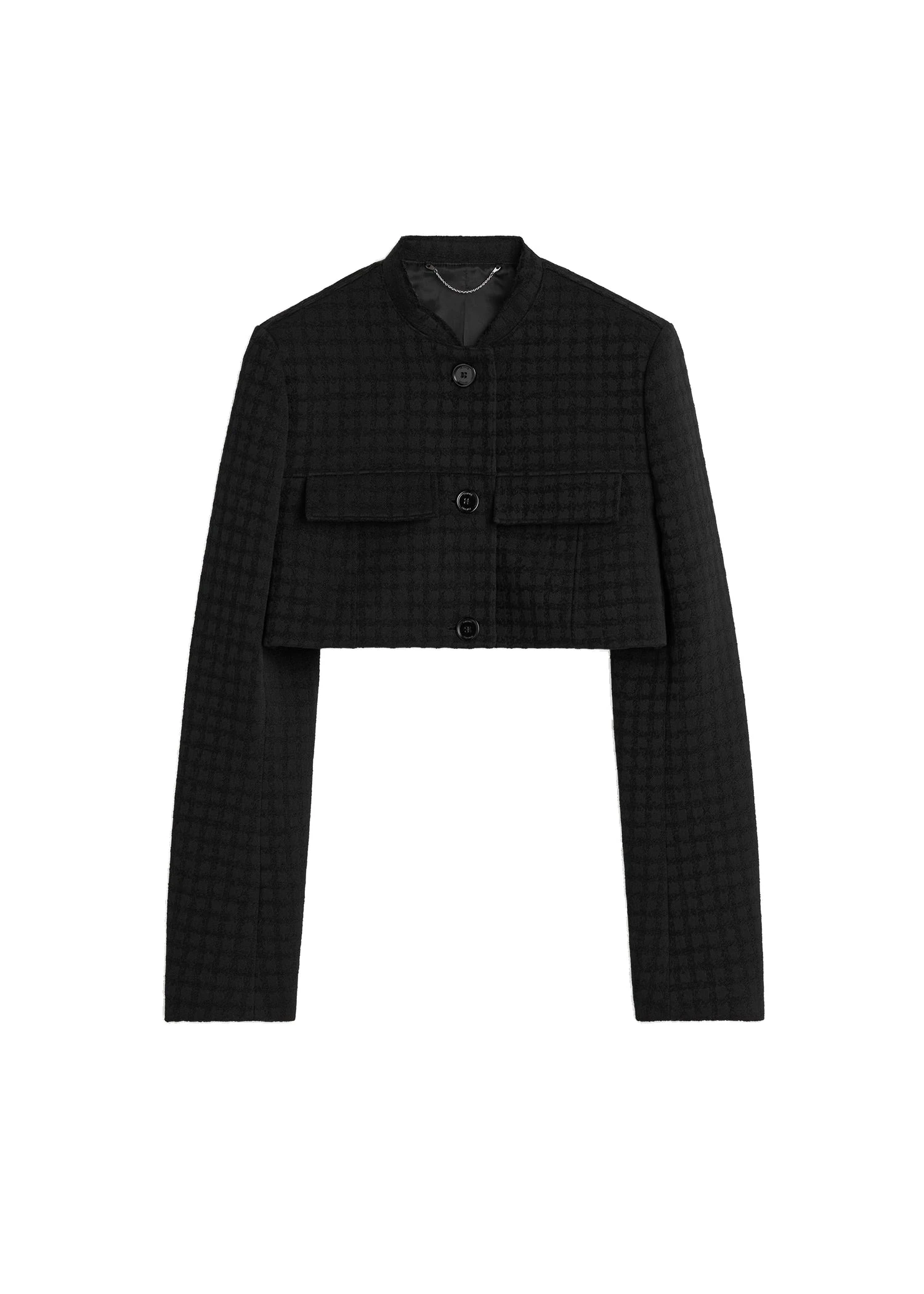 Toteme-Micro-blazer-in-Black-Black-white Toteme Micro blazer in Black / Black
