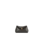 Toteme Mini T-Lock leather clutch in Bark