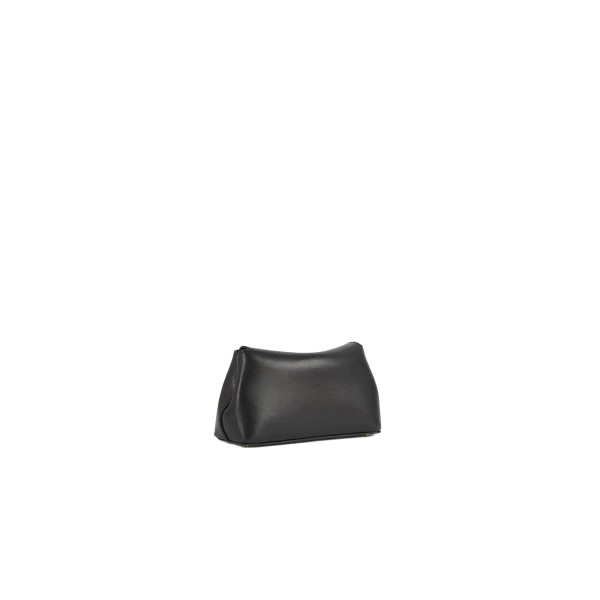 Mini T-Lock leather clutch in Black - Image 4