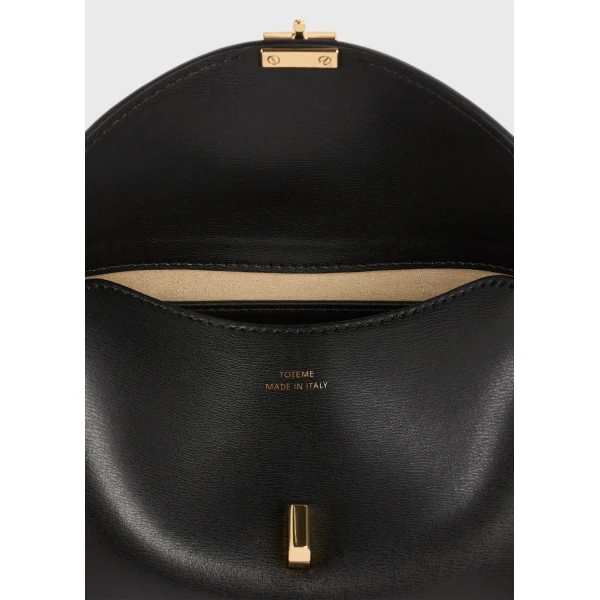 Mini T-Lock leather clutch in Black - Image 6