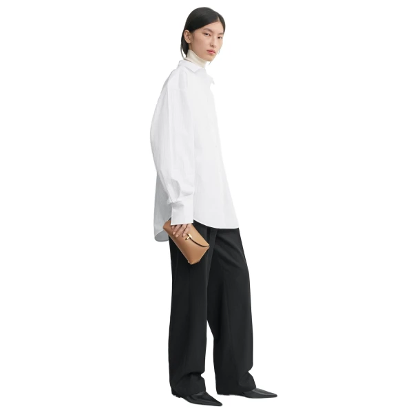 Mini T-Lock leather clutch in Camel - Image 3