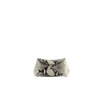 Toteme Mini T-Lock python-embossed clutch in Black / Ecru