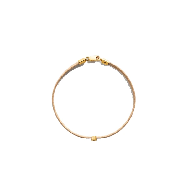 Mini diamond bracelet in Beige / Gold - Image 3