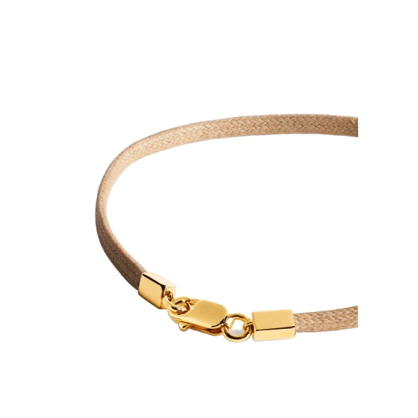 Mini diamond bracelet in Beige / Gold - Image 4