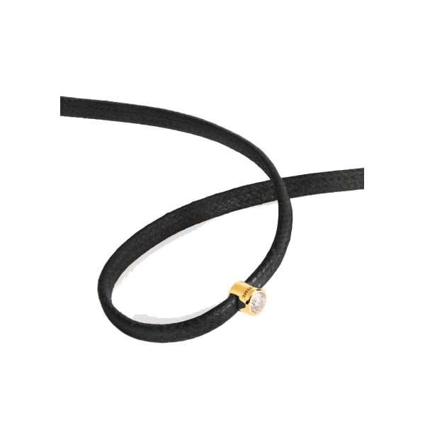 Mini diamond bracelet in Black / Gold - Image 6