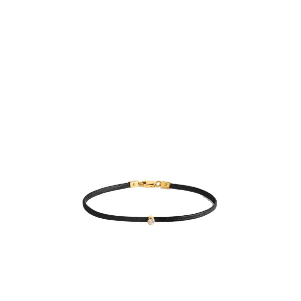Mini diamond bracelet in Black / Gold