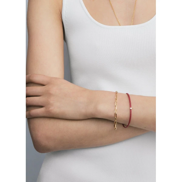 Mini diamond bracelet in Red / Gold - Image 2
