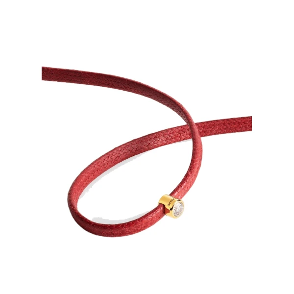 Mini diamond bracelet in Red / Gold - Image 5