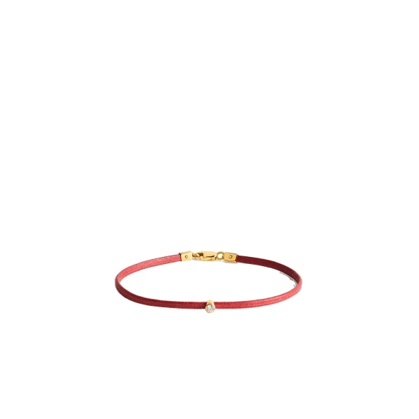 Mini diamond bracelet in Red / Gold