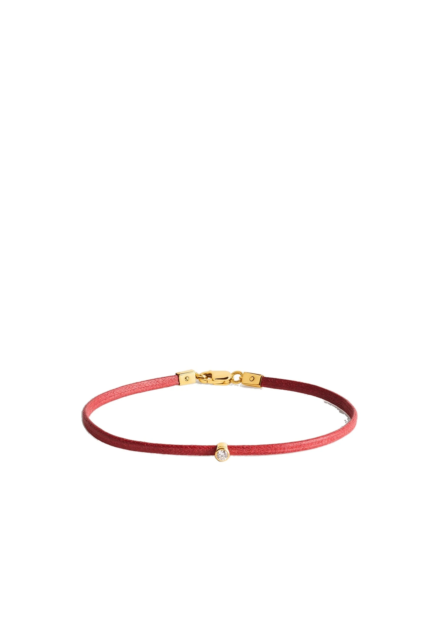 Mini diamond bracelet in Red / Gold