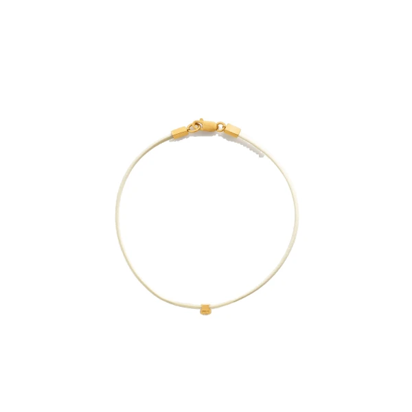Mini diamond bracelet in White / Gold - Image 5